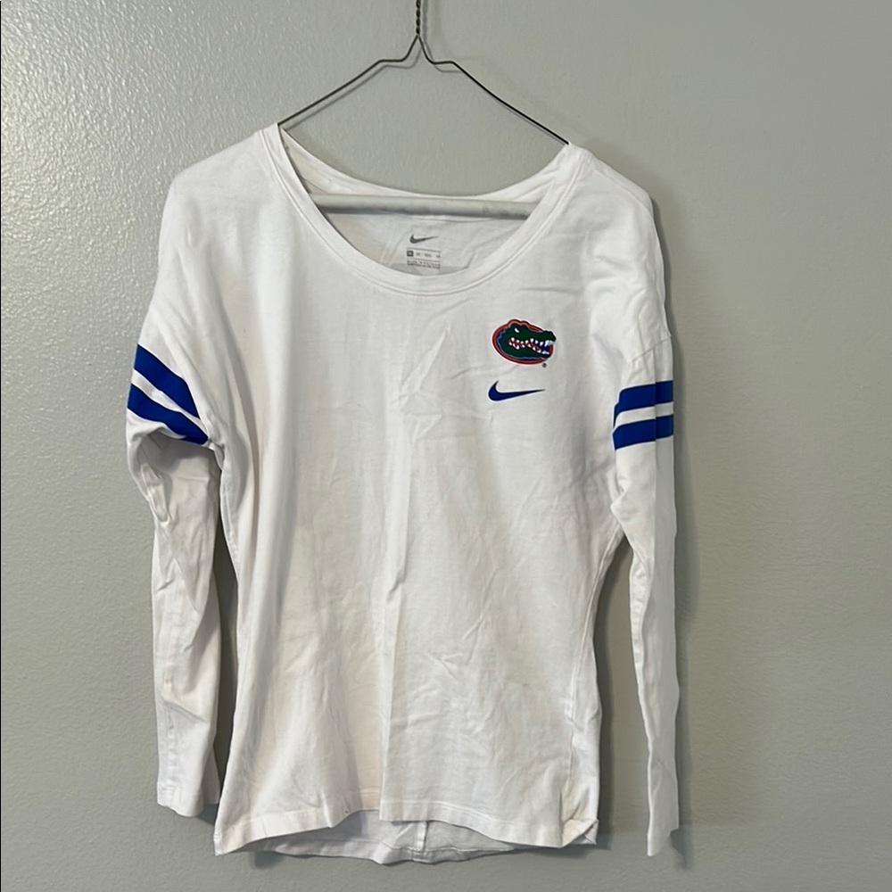 Nike Women's White Long Sleeve Top Gators